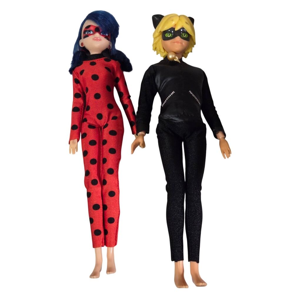 Miraculous Ladybug Movie and Cat Noir Fashion Doll Set Costume